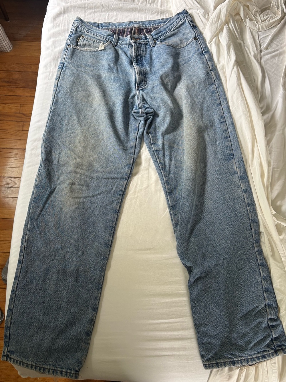 VINTAGE L.L. Bean flannel-lined jeans 34x34